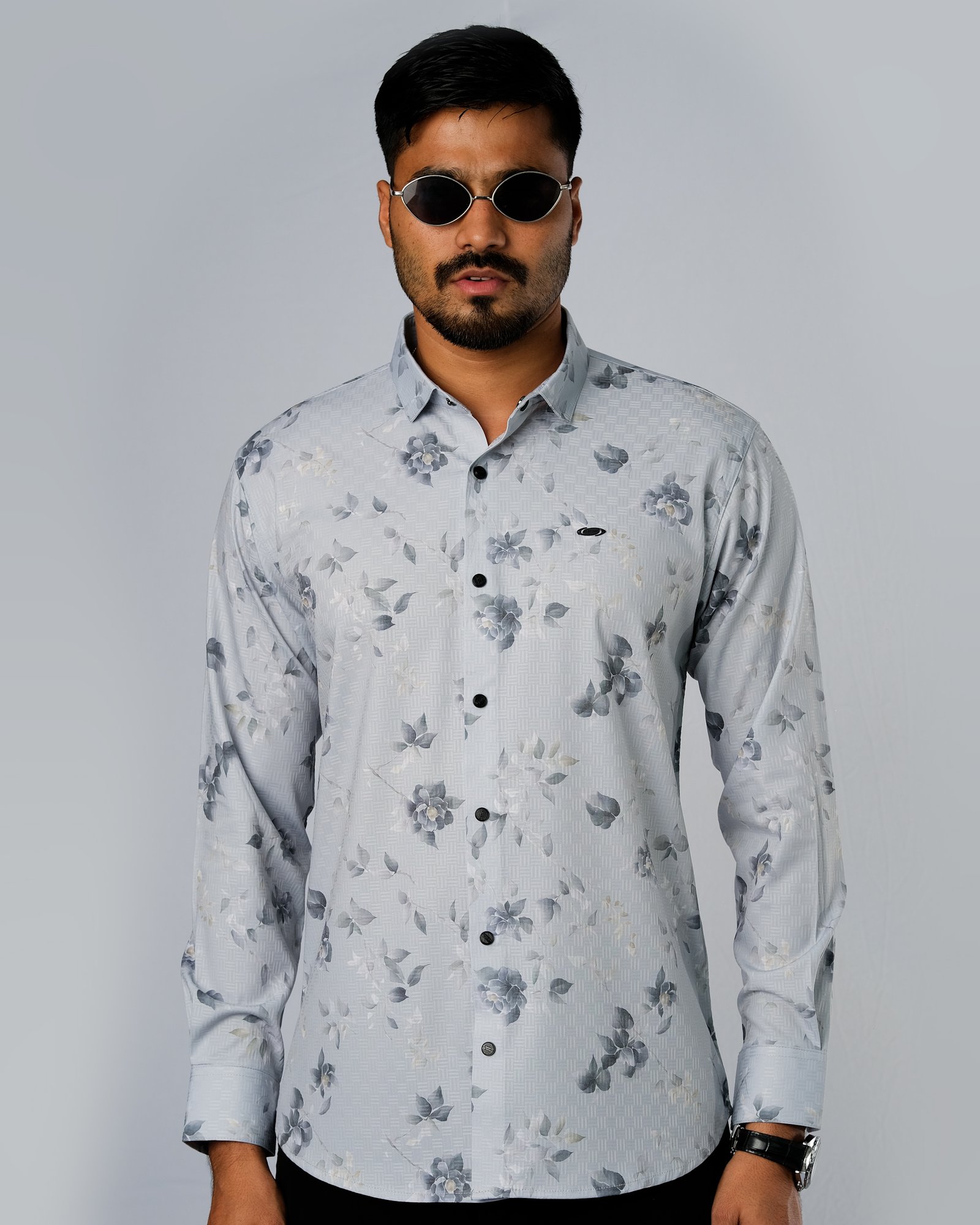 D-1 Bamboo Fiber Floral Shirt 25D - Image 1