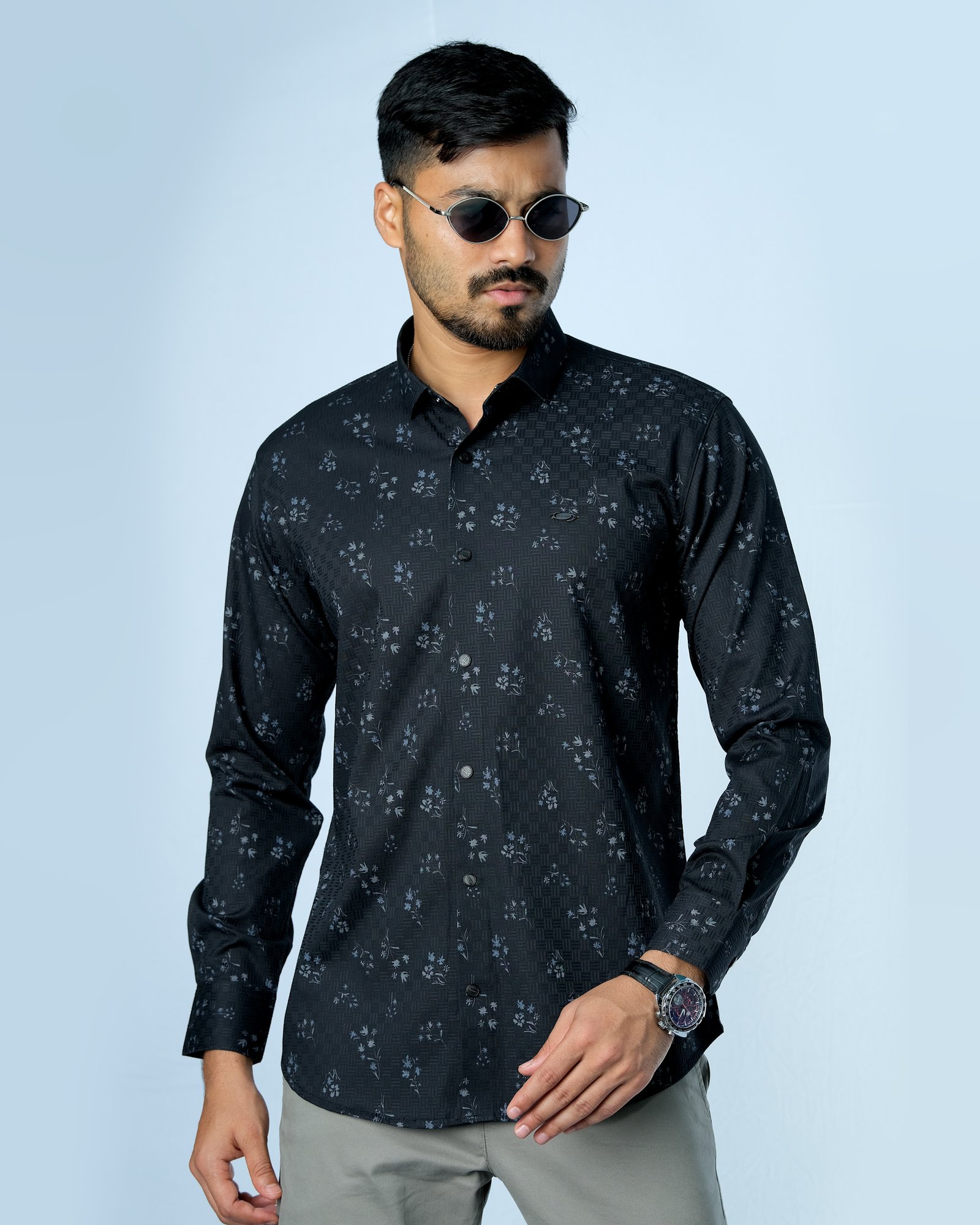 e-1 Bamboo Fiber Floral Shirt 25E - Image 1